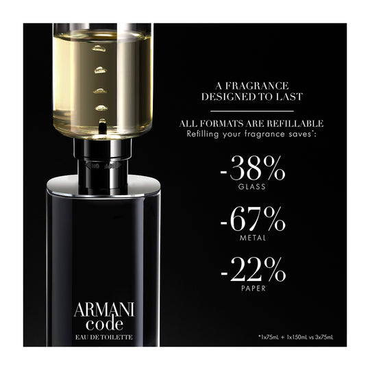 Armani  Code Uomo Refillable Eau De Toilette 75ml