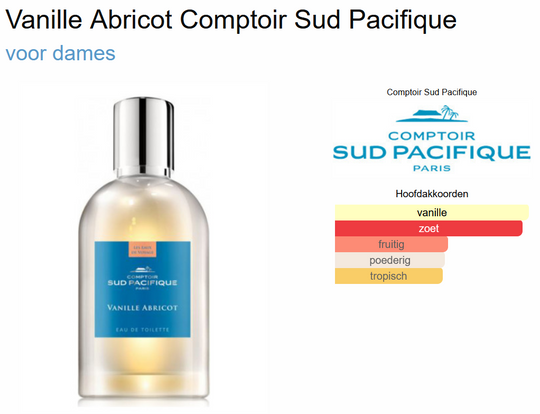 Comptoir Sud Pacifique Vanille Abricot Eau de Toilette 100 ml