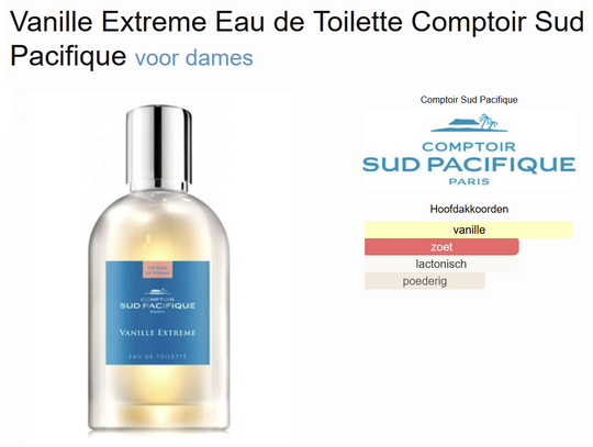 Comptoir Sud Pacifique Vanille Extrême Eau de Toilette 100 ml