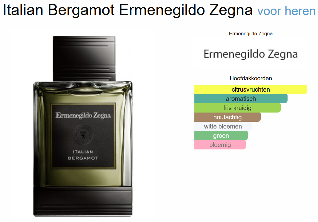 Ermenegildo Zegna Essenze Tialian Bergamotte edp 100ml