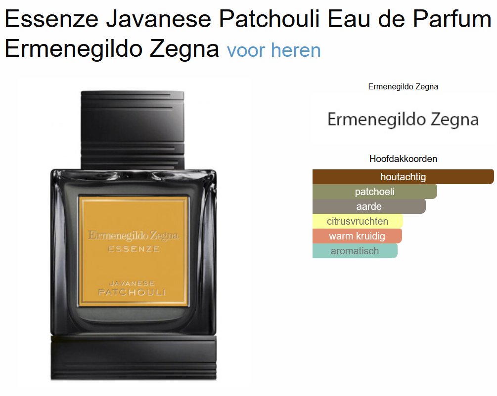 Ermenegildo Zegna Essenze Javanese Patchouli Eau de Parfum 100 ml