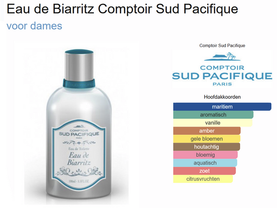 Comptoir Sud Pacifique Eau de Biarritz Eau de Toilette 100 ml