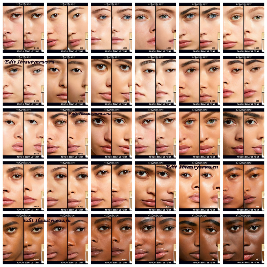 One Glow Foundation Touche Eclat Foundation Swatches One Glow